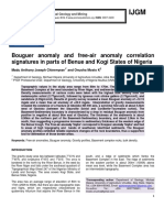 Bouguer Anomaly and Free-Air Anomaly Correlation Signatures in Parts of Benue and Kogi States of Nigeria