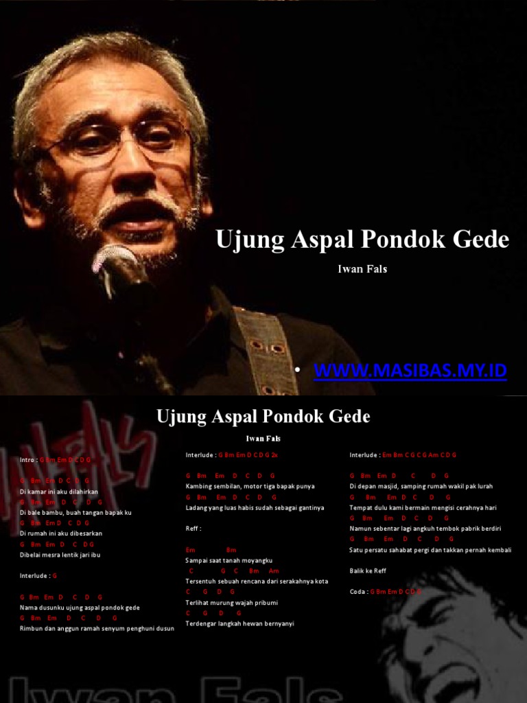 Lirik Lagu Ujung Aspal Pondok Gede - Iwan Fals | PDF