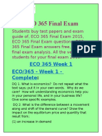 Studentwhiz: ECO 365 Final Exam 2015 - ECO 365 Final Exam