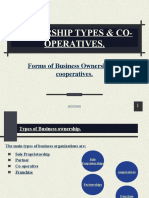 Ownership Types & Co-Operatives.: Forms of Business Ownership & Cooperatives