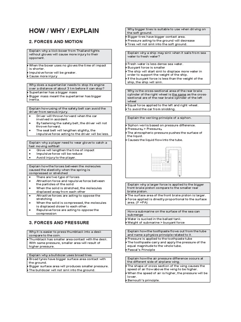 Useful Physics Notes For SPM Paper 2 PDF | PDF | Buoyancy | Refraction