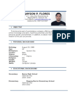 Jayson P. Flores: Objective