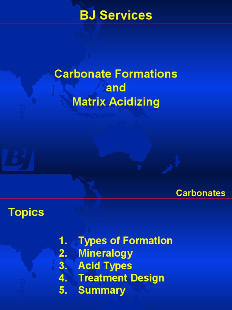 Carbonates And Matrix Acidizing Pdf Limestone Carbonate