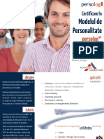 Oferta Certificare Model Personalitate Persolog Chisinau 25-26 Nov.