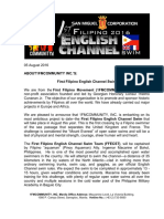 About1Fmcommunity Inc.'S: First Filipino English Channel Swim