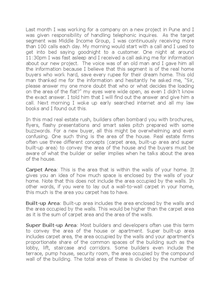 Understanding Real Estate Area Terms | PDF