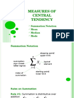 Measures of Central Tendency