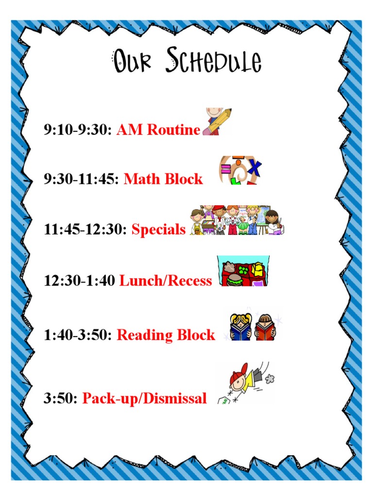Am Class Schedule | PDF