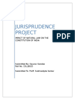 Jurisprudence Project: Impact of Natural Law On The Constitution of India