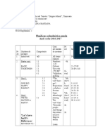 Planificare Calendaristica Anuala Anul Scolar 2016-2017