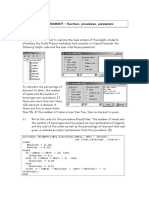 SELF ASSESSMENT - Functions, Procedures, Parameters