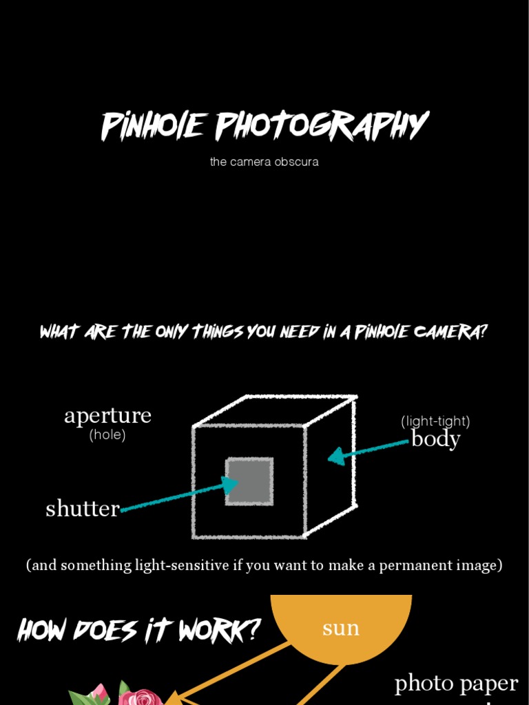 Introduction To Pinhole Cameras PDF Shutter Speed Camera