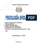 Psicología Desarrollo Evolutivo