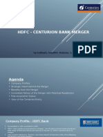 Finance HDFC - Centurion Bank Merger