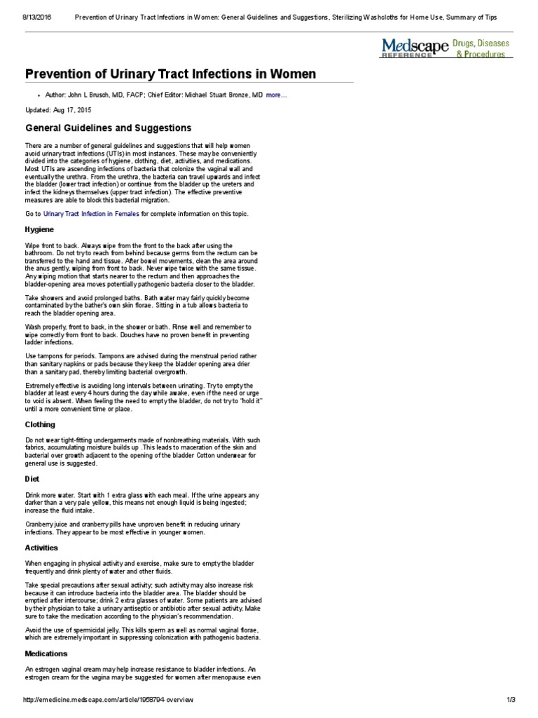 URINARY TRACT INFECTION TREATMENT GUIDELINES CANADA visual data 2