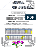 Semestrul Semestrul I: V V V Noiembrie