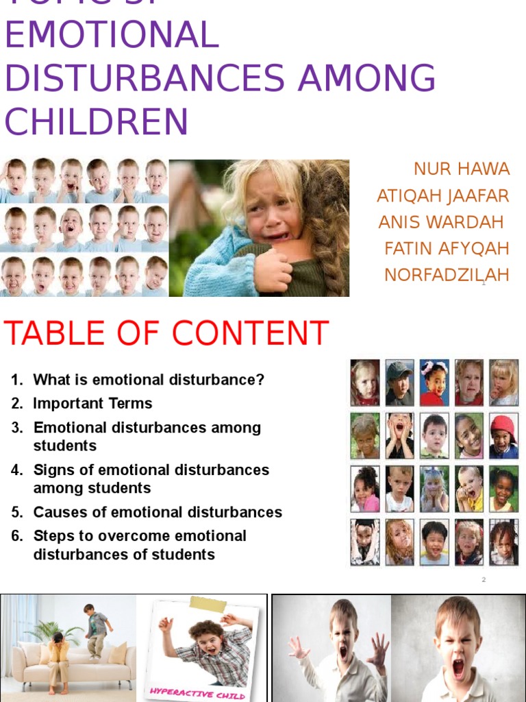 Understanding Emotional Disturbances in Children | PDF | Anxiety ...