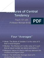 Central Tendency Measures