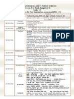 SA1 Time Table & Portions Grade VII PDF