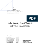 Bulk Density (Unit Weight) and Voids in Aggregate