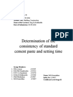 Determination of The Consistency of Standard Cement Paste and Setting Time