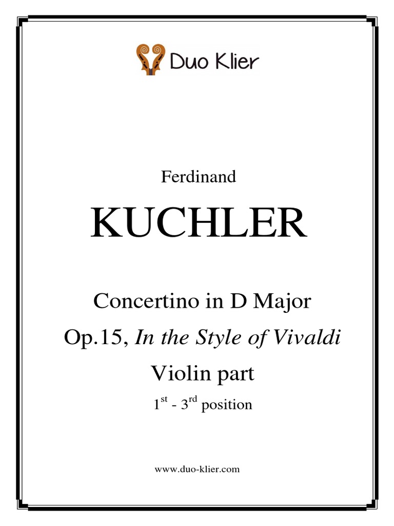 Kuchler Concertino Op.15 PDF