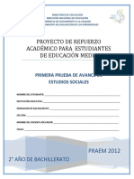 Primera Prueba de Avance de Estudios Sociales - Segundo Ano de Bachilllerato - PRAEM 2012.pdf