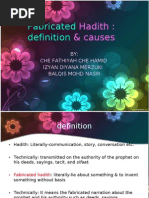Download Power Point Fabricated Hadith by tieyafathiyah SN32388991 doc pdf