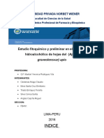 Estudio Fitoquímico y Preliminar en El Extracto Hidroalcohólico de Hojas Del (Apium Graveolensvar) Apio