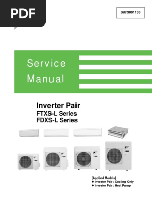 Sius091133 Ftxs Lfdxs L Inverter Pair Service Manual Air