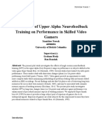 The Effects of Upper Alpha Neurofeedback Training On Performance in Skilled Video Gamers
