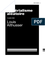 Althusser Matérialisme Aléatoire - 1986