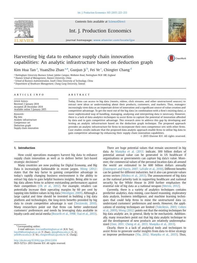 Big Data for Supply Chain Innovation | PDF | Big Data | Apache Hadoop
