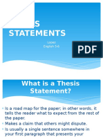 Thesis Statements