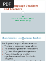 Good Language Teachers and Learners: Indah Eftanastarini NIM. S200130057