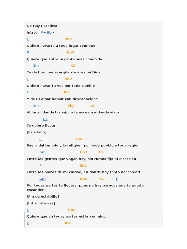 No Hay Paredes Religion Y Creencia