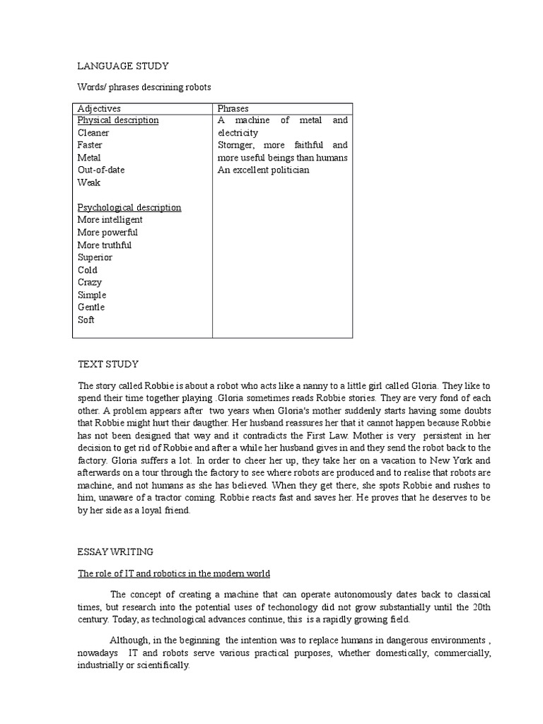 persuasive essay topics about robots