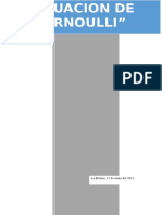 Informe de Ecuacion de Bernoulli