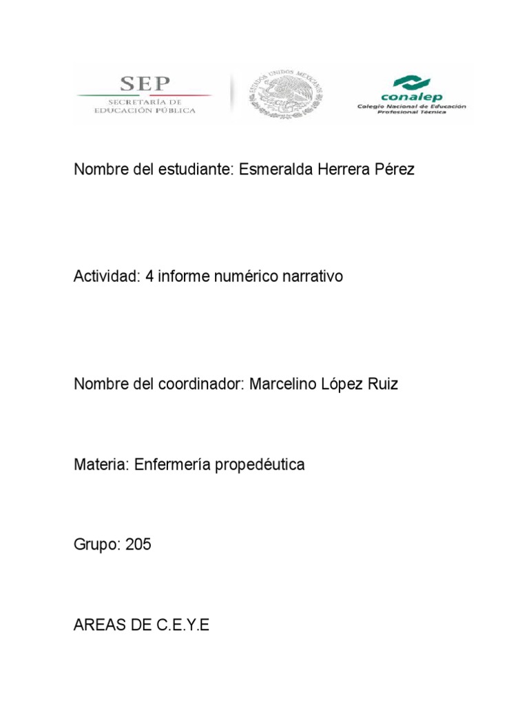 Informe Numerico Narrativo Urgencias | PDF | Esterilización ...