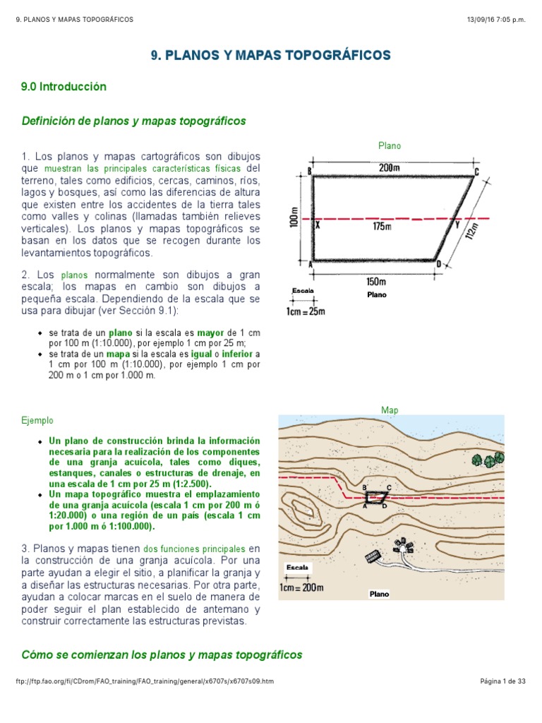 Planos y Mapas Topográficos Sencillos | PDF | Topografía | Mapa