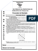 Concurso público para Procurador do Município de Itaúçu/GO