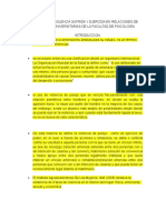 Nivel de Violencia Sufrida y Ejercida en Relaciones de Pareja Universitarias de La Facultad de Psicología