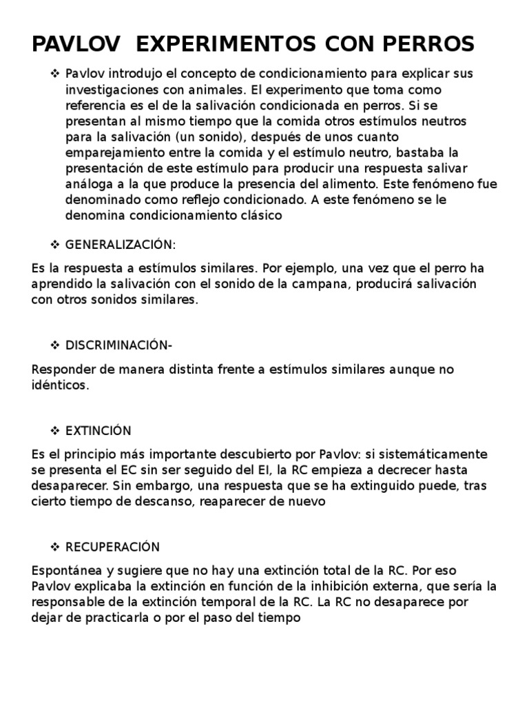 Pavlov Experimentos Con Perros | PDF | Neuropsicología | Ciencias del ...