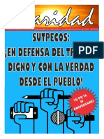 Boletin Del Sindicato Unitario de Trabajadores Del Periodismo y La Comunicación Social Del Peru - Sutpecos - #1 - Setiembre 2016