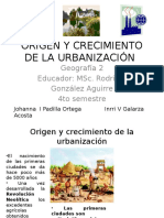 1 Origen y Crecimiento de La Urbanización