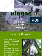 Biogas: BY Sai Kiran 3 EEE Anantapur