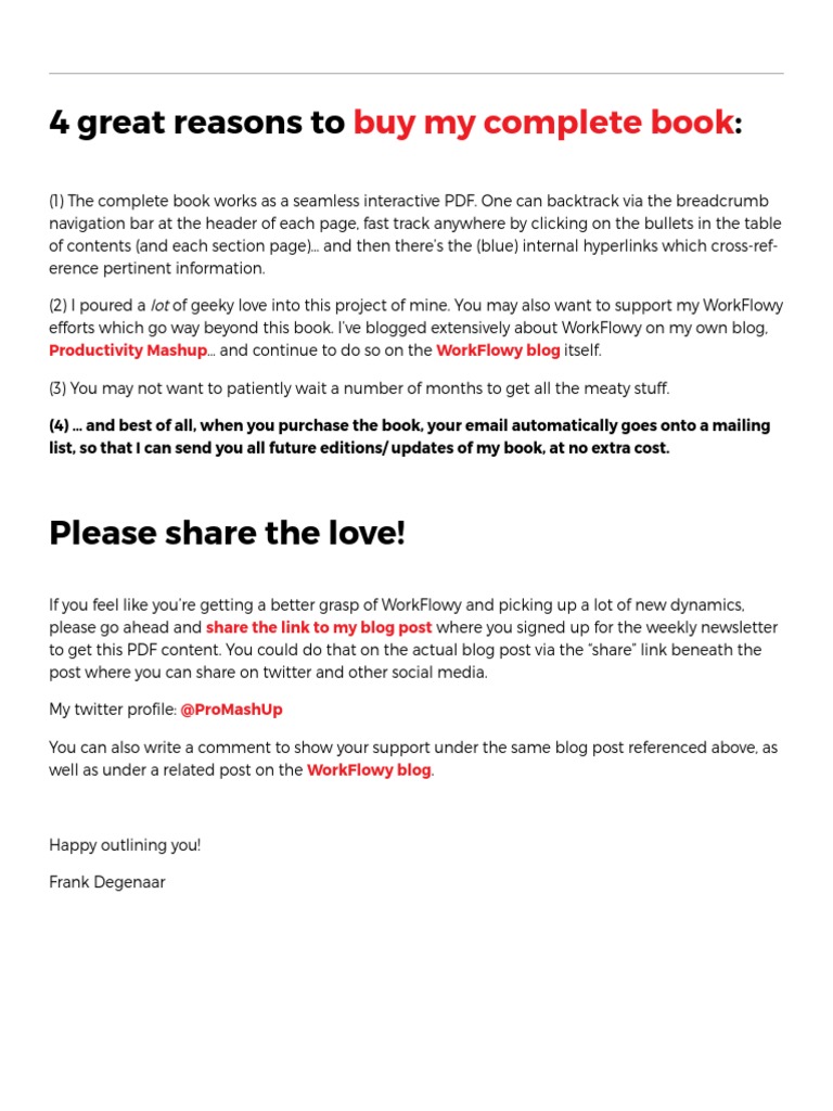 #8 WorkFlowy - Prioritize Your Brain | PDF | Time Management ...