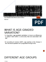 Age-Graded Variation: Anis Nabilah Binti Mohd Zainul Arifien P85447