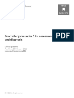 2011 Food Allergy in Under 19s. Assessment and Diagnosis. NICE
