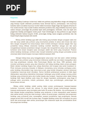 Kerjaya Arkitek Lanskap Pdf